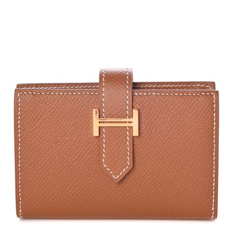 hermes mini bearn compact wallet|Hermes bearn wallet price.